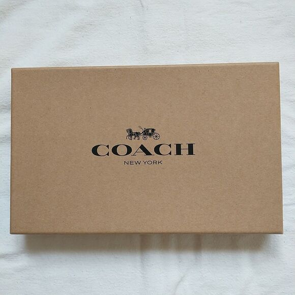 COACH Slim Zip Around Wallet Heringbone F73111 QB Black Multi Wrist New - Picture 11 of 14